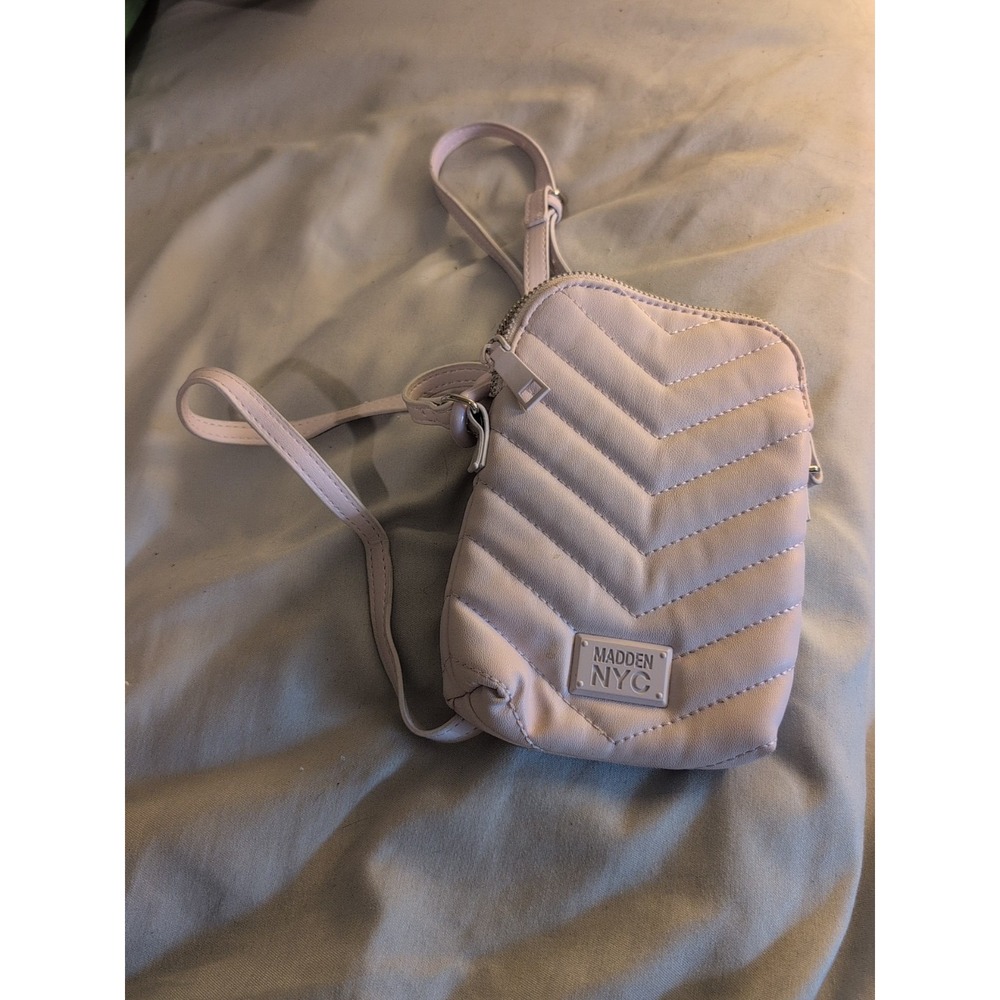 Steve Madden NYC Crossbody Clutch Cell Phone Holder and Wallet‎ Quilted Lilac